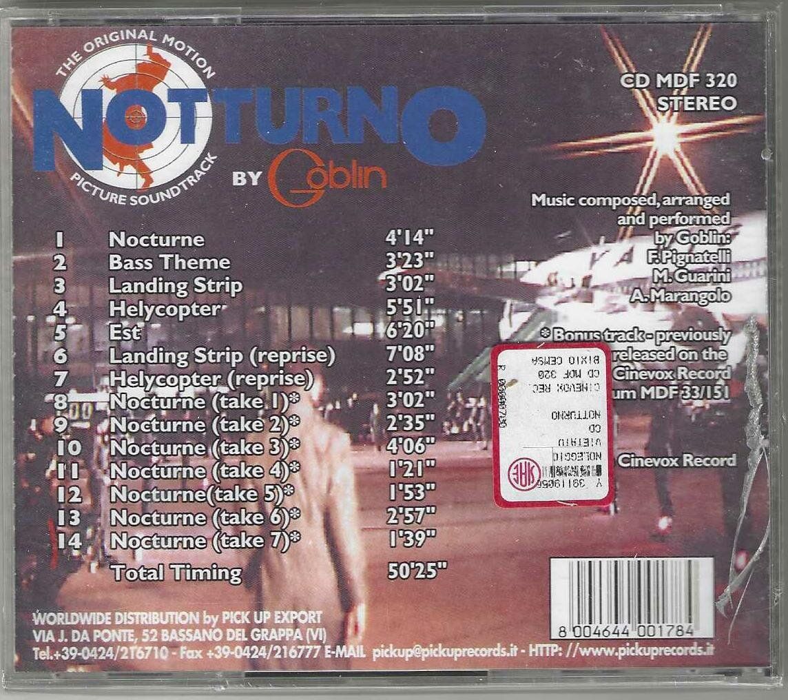 CDs: Goblin - Notturno – Neu und originalverpackt aus Genève von CDLPBookS 1