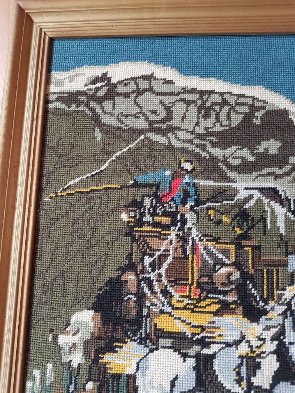 Foto & Immagini: GOBELINBILD GOTTHARDPOST MIT HOLZRAHMEN – Usato da Sax venduto da spazieren 1