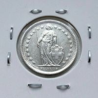 1/2 Franken 1963 B Schweiz Silber