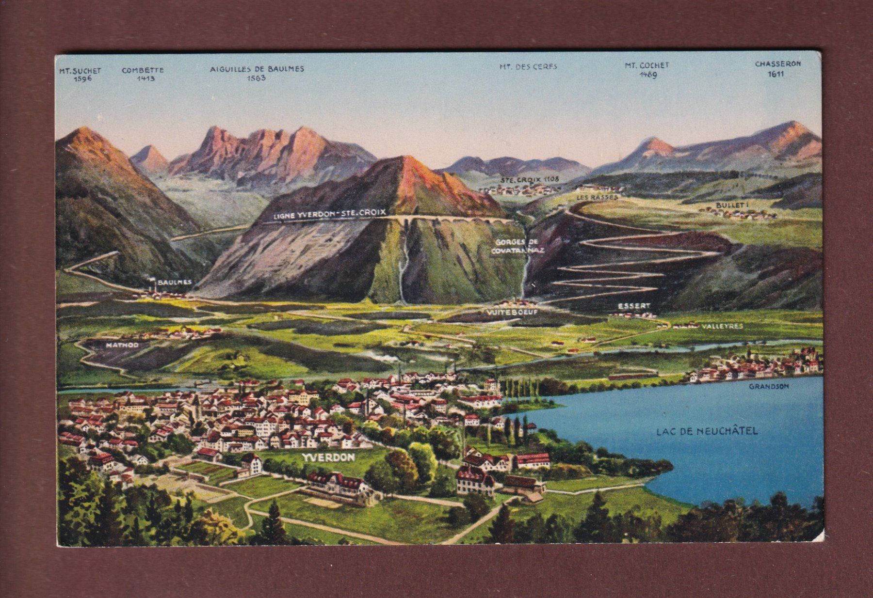 Ansichtskarten: YVERDON et environs – Gebraucht aus Pully von nicecards-shop