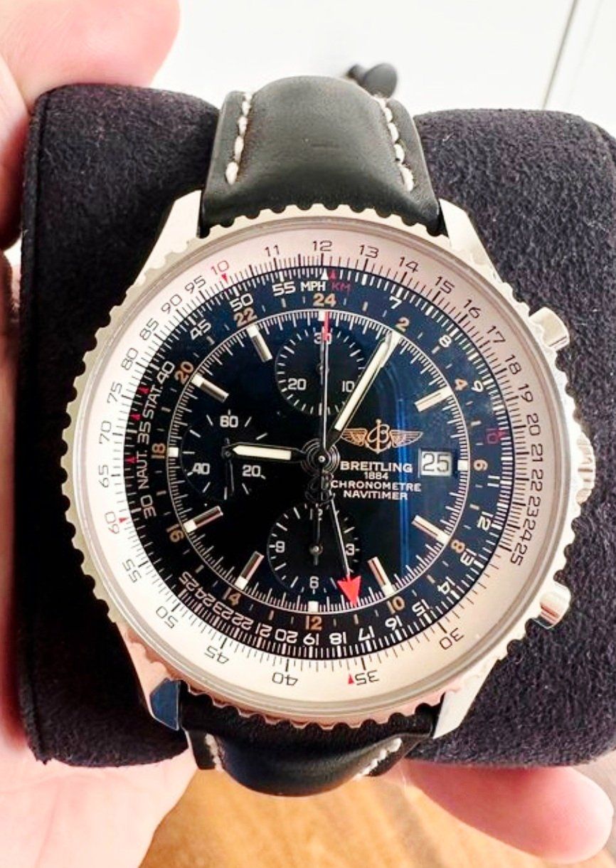Breitling Orologi: Breitling Navitimer World GMT 46mm FULL SET – Usato da Winterthur venduto da Navitimer 5
