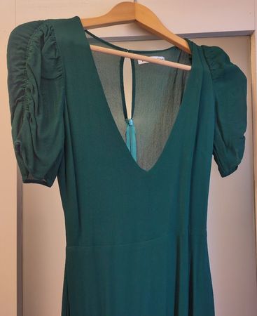 Dunkelgrünes Maxikleid von Reformation, Gr. 34