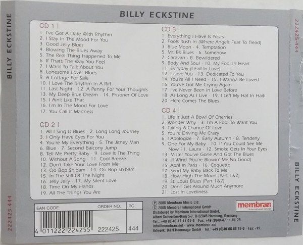 CDs: Billy Eckstine I AIN'T LIKE THAT Lester Young Vocal Jazz 4CD – D'occasion à Kandergrund par Sososo 1