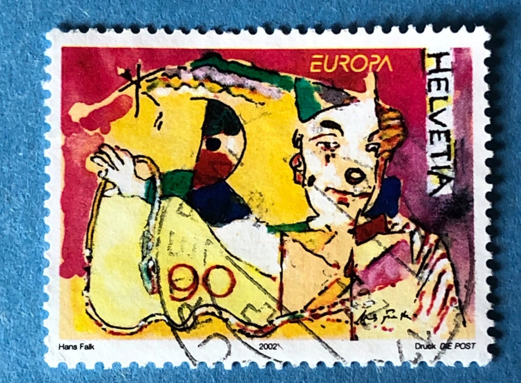 Alle Briefmarken: Nr. 1052 Clown mit Requisiten GESTEMPELT 2002    – Gebraucht aus Aarau von Billa007