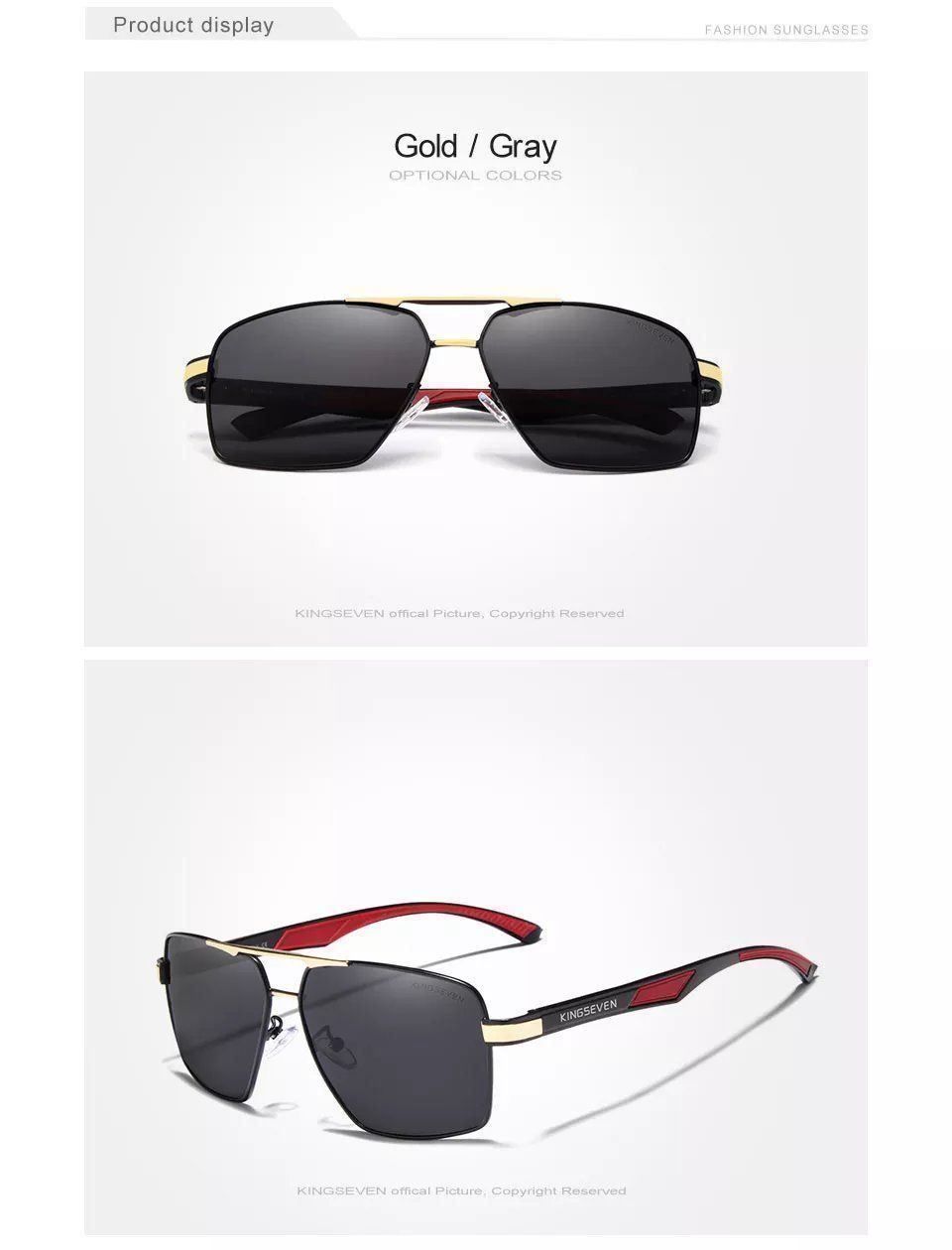 Occhiali & Lenti: Kingseven Polarisierte Sonnenbrille – Nuovo e nell'imballaggio originale da Suhr venduto da sjay.Cv 1