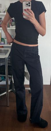 Blaue Zara Stoffhose