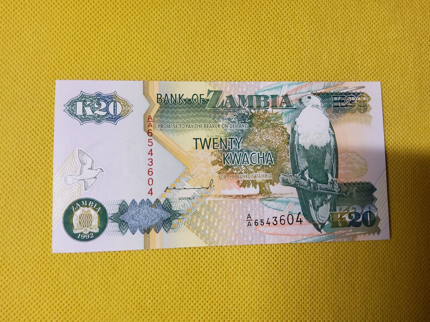 Banconote: Banknoten Zâmbia 1992 – Nuovo e nell'imballaggio originale da Herisau venduto da Nluanalucas