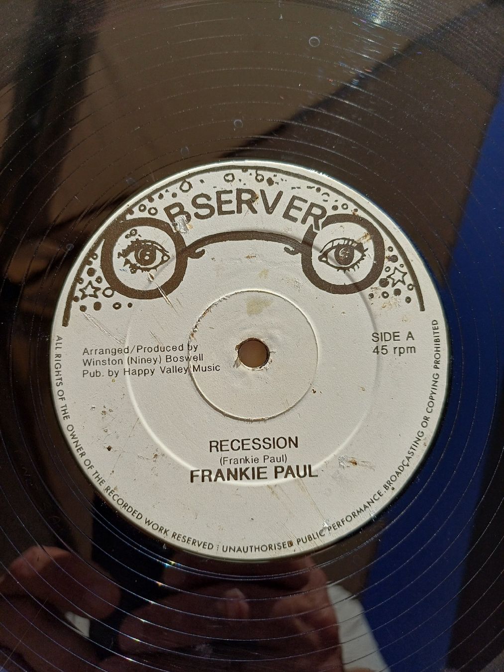 Dischi in vinile: Frankie Paul "Recession" 12" – Usato da Begnins venduto da Drastic-Sound 1