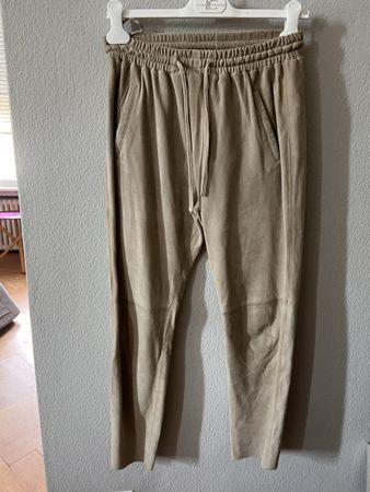 Lederhose Oakwood, Gr. S, beige