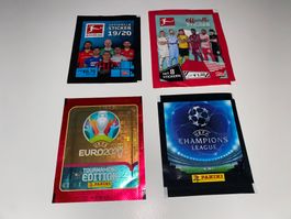 4 originale Panini Fussball-Sammeltüten – NEU & ungeöffnet