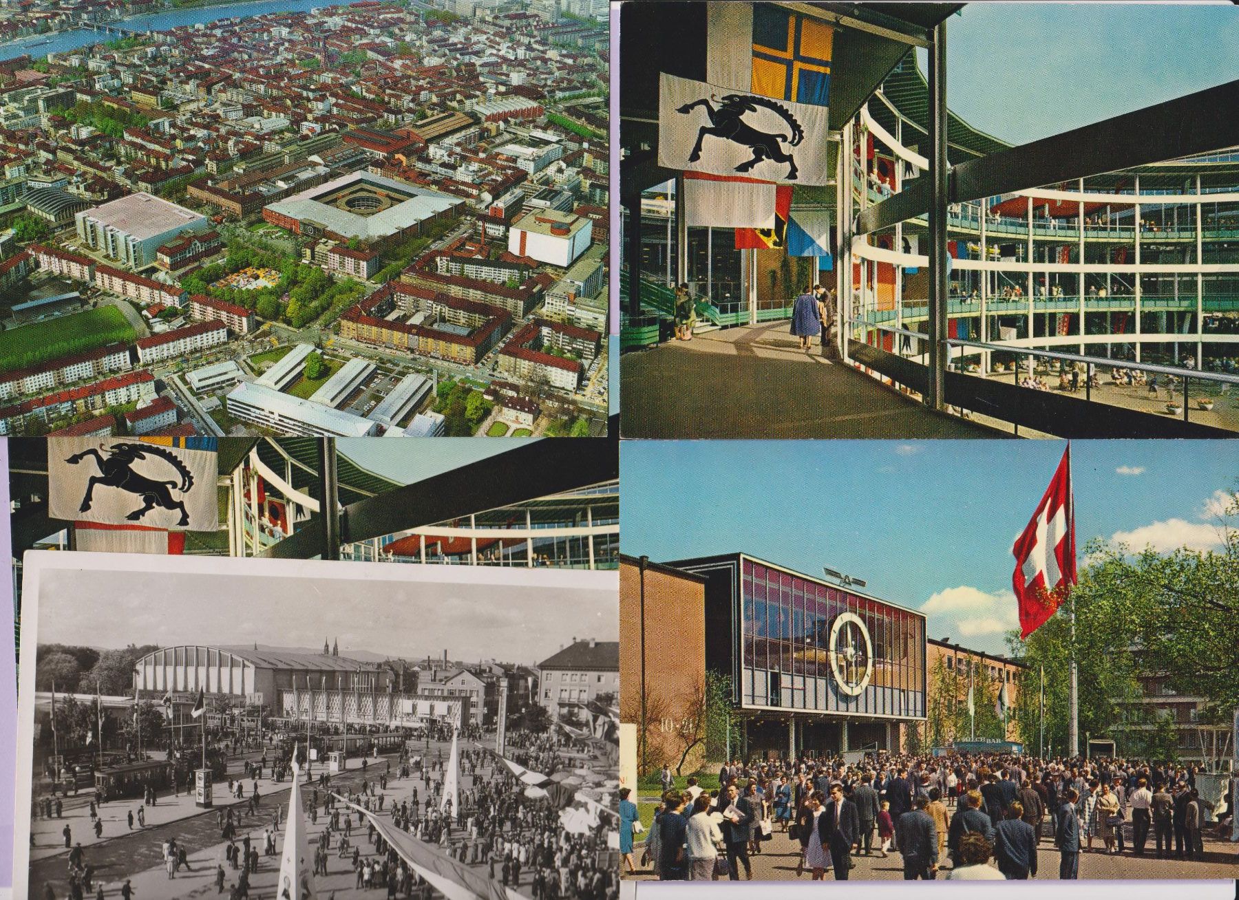 Cartes postales: Basel Mustermesse   -   7 verschiedene alte Ansichtskarten – D'occasion à Vitznau par Ropaku 1