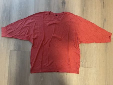 Feinstrickpullover mit Struktur koralle S neu