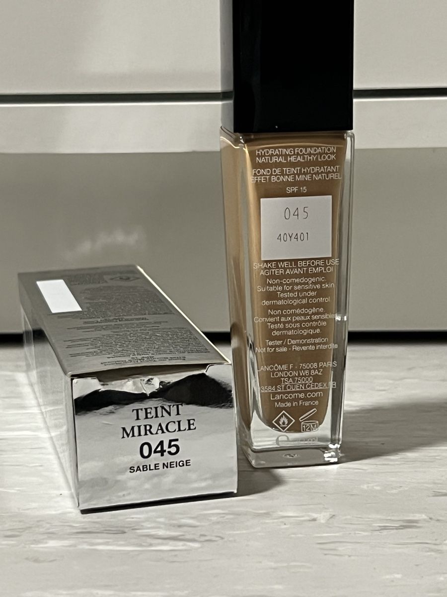 Lancôme Make-up: Lancome Teint Miracle Foundation 045 Sable Neige new – Nuovo e nell'imballaggio originale da St gallen venduto da Ellenis 1