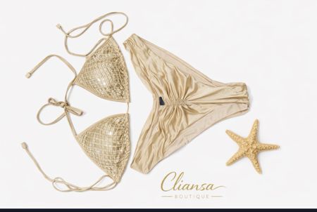 Bikini dorato di ottima qualità – Stile brasiliano