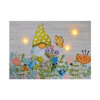 LED Bild 40 x 30 cm - Wichtel auf Wiese