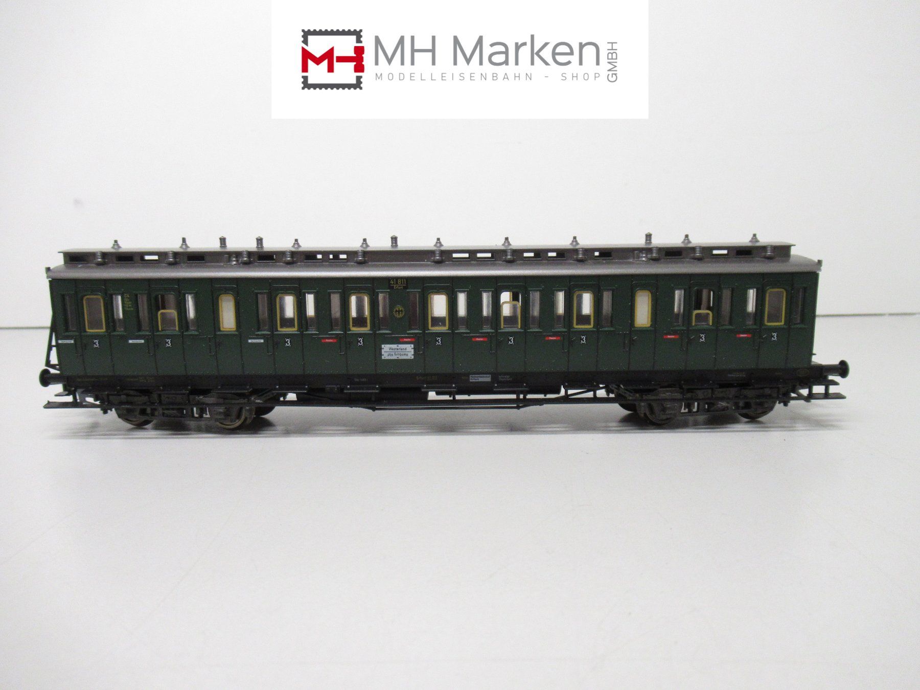 Fleischmann Modellini di ferrovie: Fleischmann 5087 Oldtimer-Personenwagen 3.Klasse DRG DC H0 – Usato da Basel venduto da mhmarken