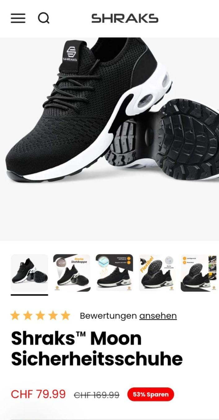 Scarpe da donna: Shraks Sicherheitsschuh – Nuovo e nell'imballaggio originale da Rüti ZH venduto da VILUELLE