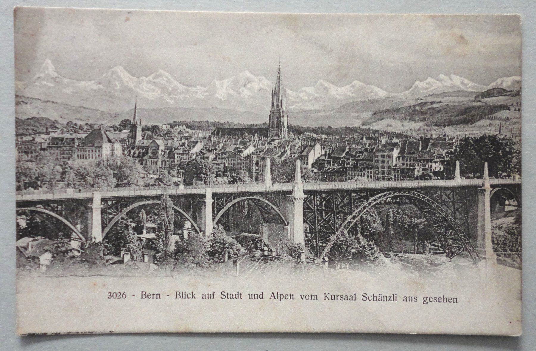 Ansichtskarten: Bern - Blick auf Stadt und Allpen – Defekt aus Fétigny von Billy2miny