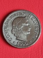 SCHWEIZ: 5 RAPPEN JAHR 1900 - SELTEN vz. - ab 1.-