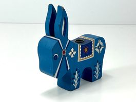 Esel Holzfigur Kerzenhalter EIGENBROD Dänemark 60er/70er