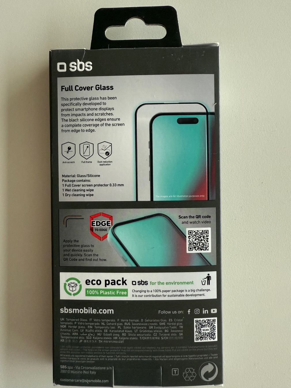 Ritocchi & pellicole di protezione: SBS Full cover glass iPhone 16 Pro – Nuovo e nell'imballaggio originale da St-Gingolph venduto da GoldenKeys 1