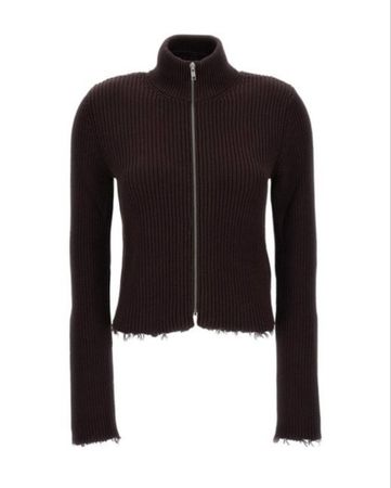 MM6 Maison Margiela zipped knit cardigan used