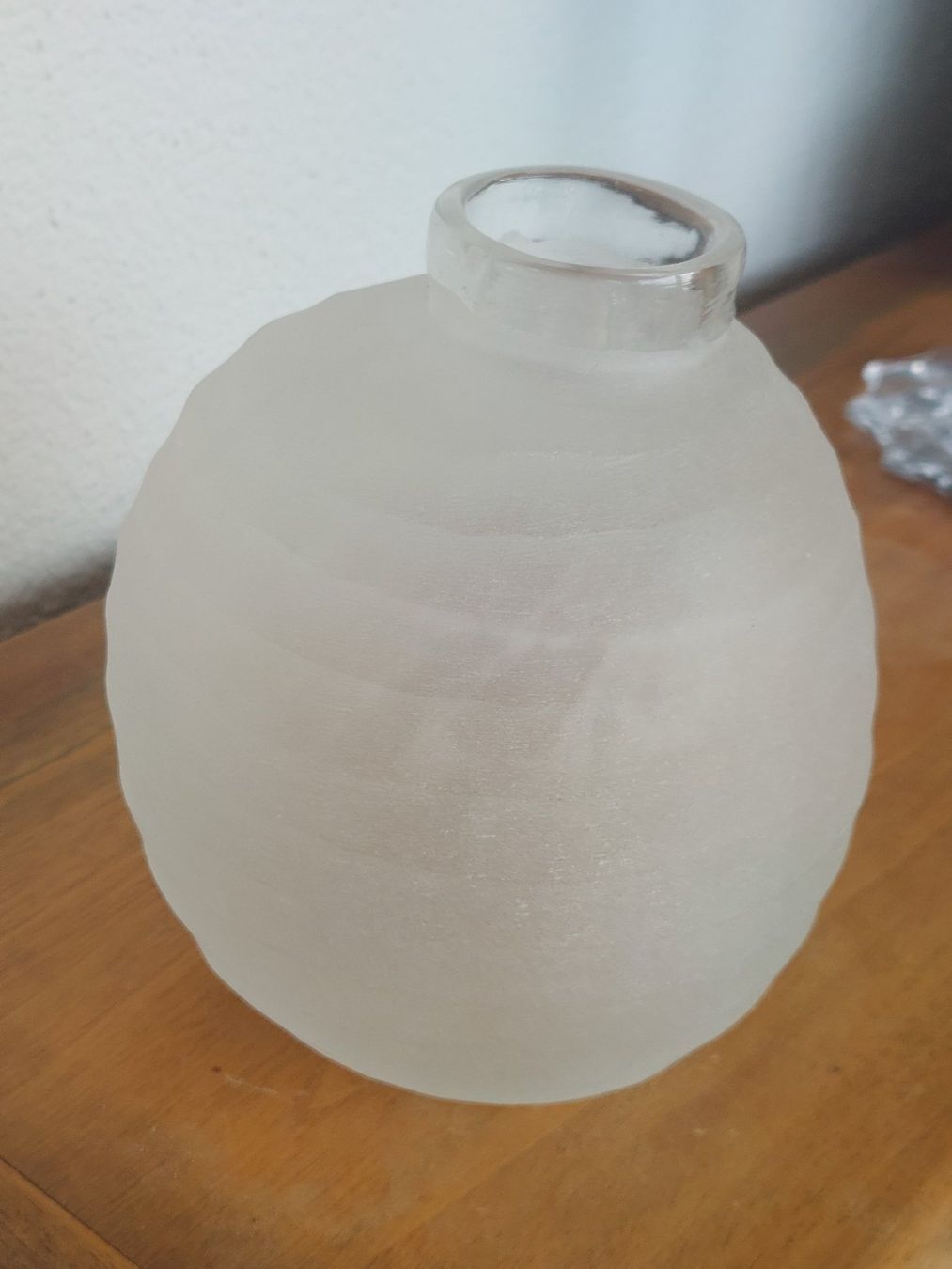 Vasi & Recipienti: Massive Glasvase satniert, vermutlich  Guaxs – Usato da Hergiswil NW venduto da maiette-23.N 1