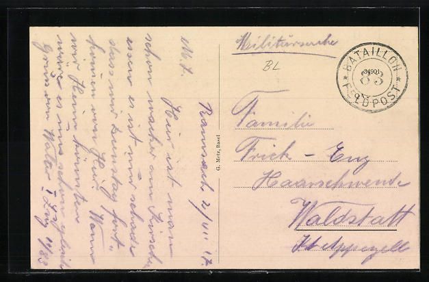 Cartoline postali: AK Ramsach, Station Läufelfingen, 1917 – Usato da Berlin venduto da bartko-reher 1