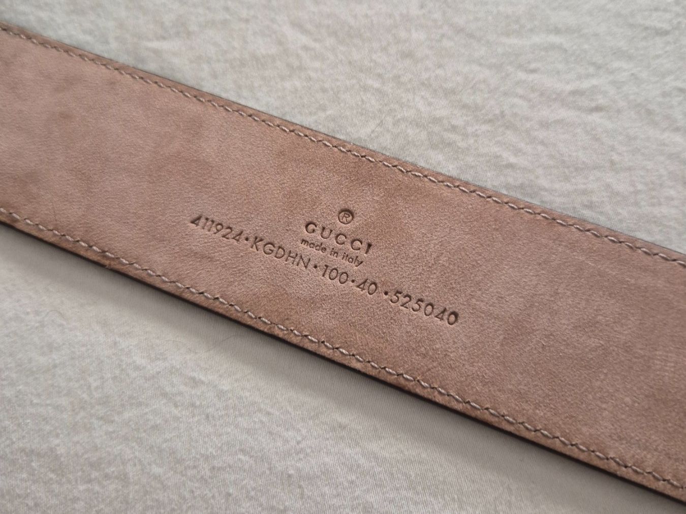 Gucci Gürtel: Gucci Gurt GG Monogram Canvas Leder Silber Grösse 100/40 – Neu (gemäss Beschreibung) aus Bülach von Utopia05 3