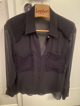 Elegante Zara Bluse, Gr. M, Schwarz