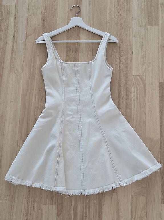 Vestiti: Jeans-Kleid in weiss – Nuovo e nell'imballaggio originale da Basel venduto da GlimmerAnne