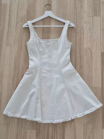 Jeans-Kleid in weiss