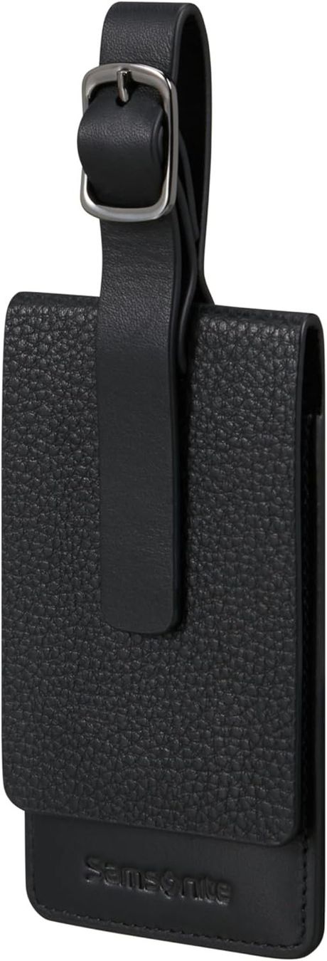 Samsonite Valigie: Samsonite Leder Gepäckanhänger Schwarz – Nuovo e nell'imballaggio originale da Suhr venduto da SchnapperCH