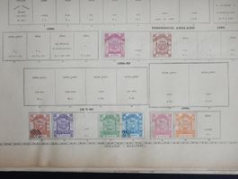 North Borneo British Sammlung auf uralten Vordruckseiten. Si