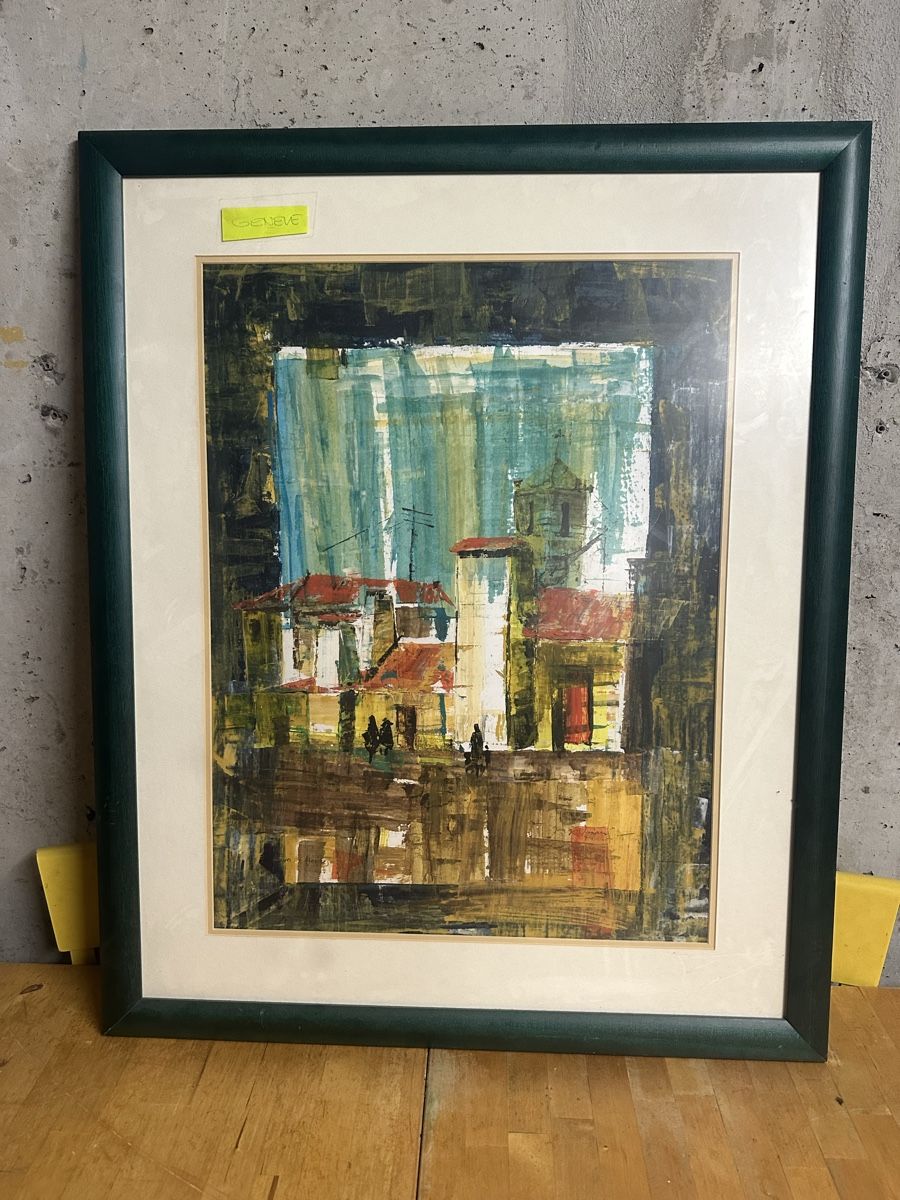 Dipinti: Tableau Genève environ 70x85 encadré – Usato da Bellevue venduto da bordeaux075cl