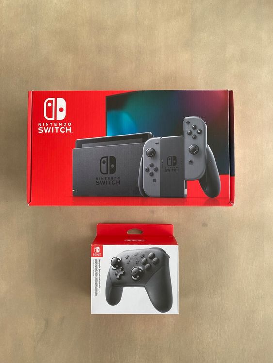 Nintendo Switch Grey Console mit Pro Controller CIB /OVP Kaufen auf