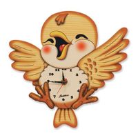 Vogel Pendeluhr Holz Bartolucci