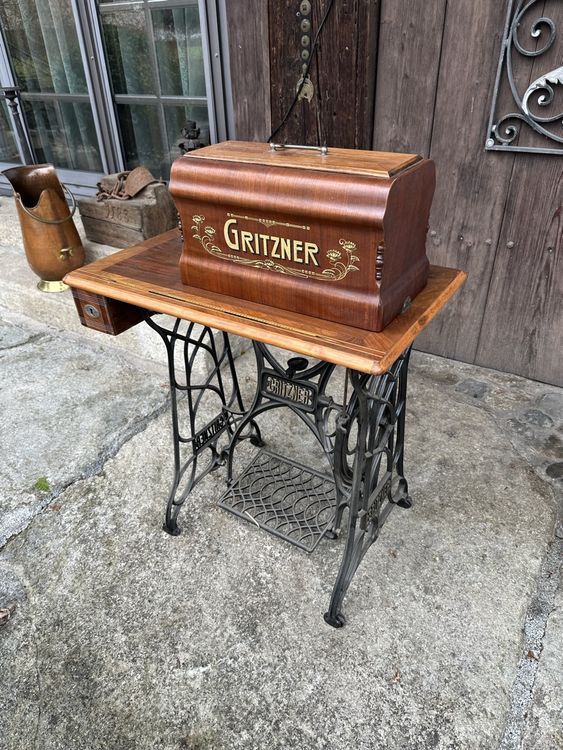 Alte Gritzner Nahmaschine Einfadeln