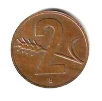 2 Rappen Münze 1957 Kupfer