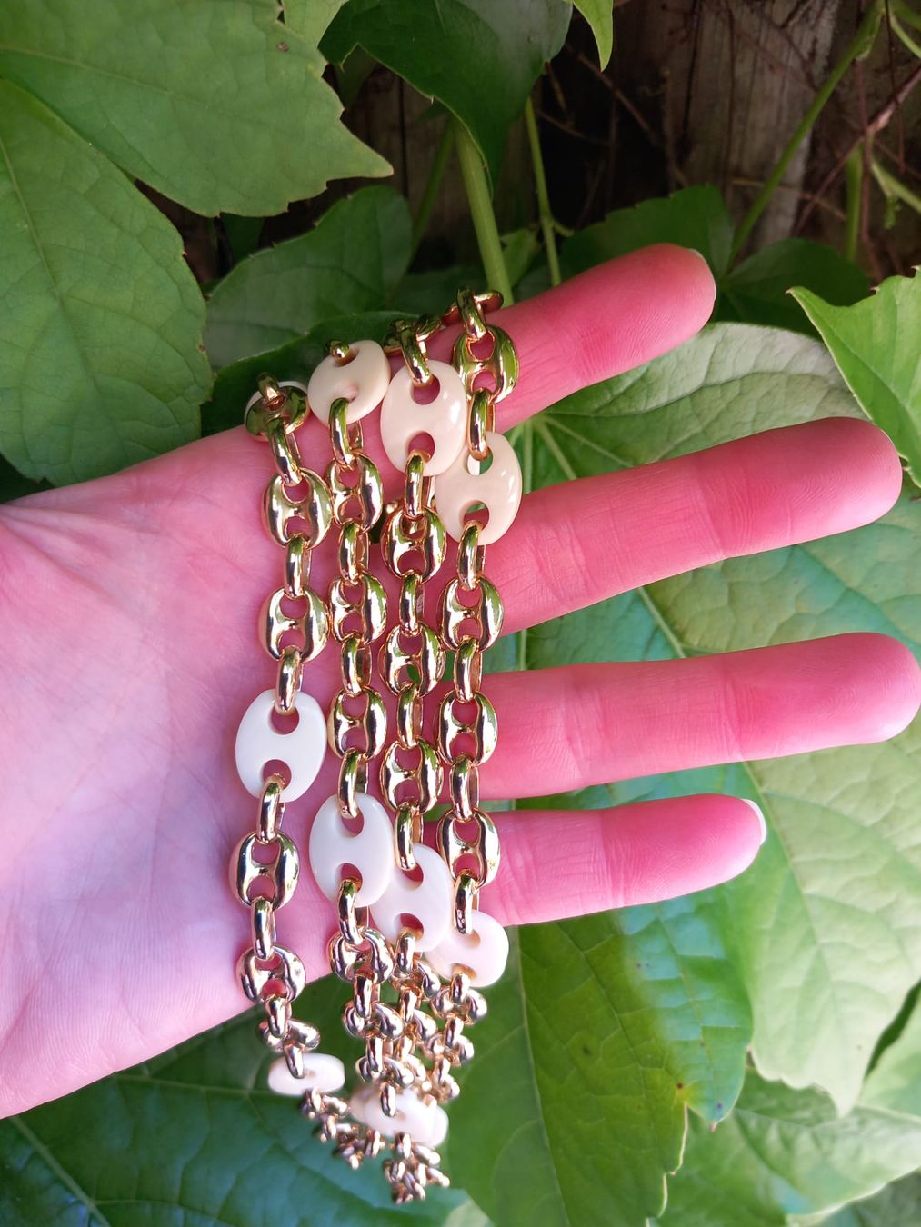 Catenine: Neue Vintage Kette mit Kunststoff Elemente – Nuovo (secondo la descrizione) da Winterthur venduto da Jopf1 9