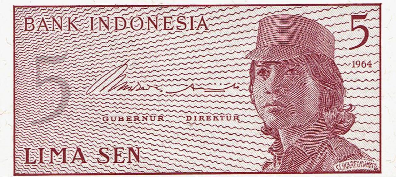 Banconote: Indonesien 5 Sen 1964 UNZ – Nuovo (secondo la descrizione) da Steffisburg venduto da ber_8htf