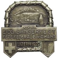 Schweiz Abzeichen Eidg. Sängerfest 1922 Luzern
