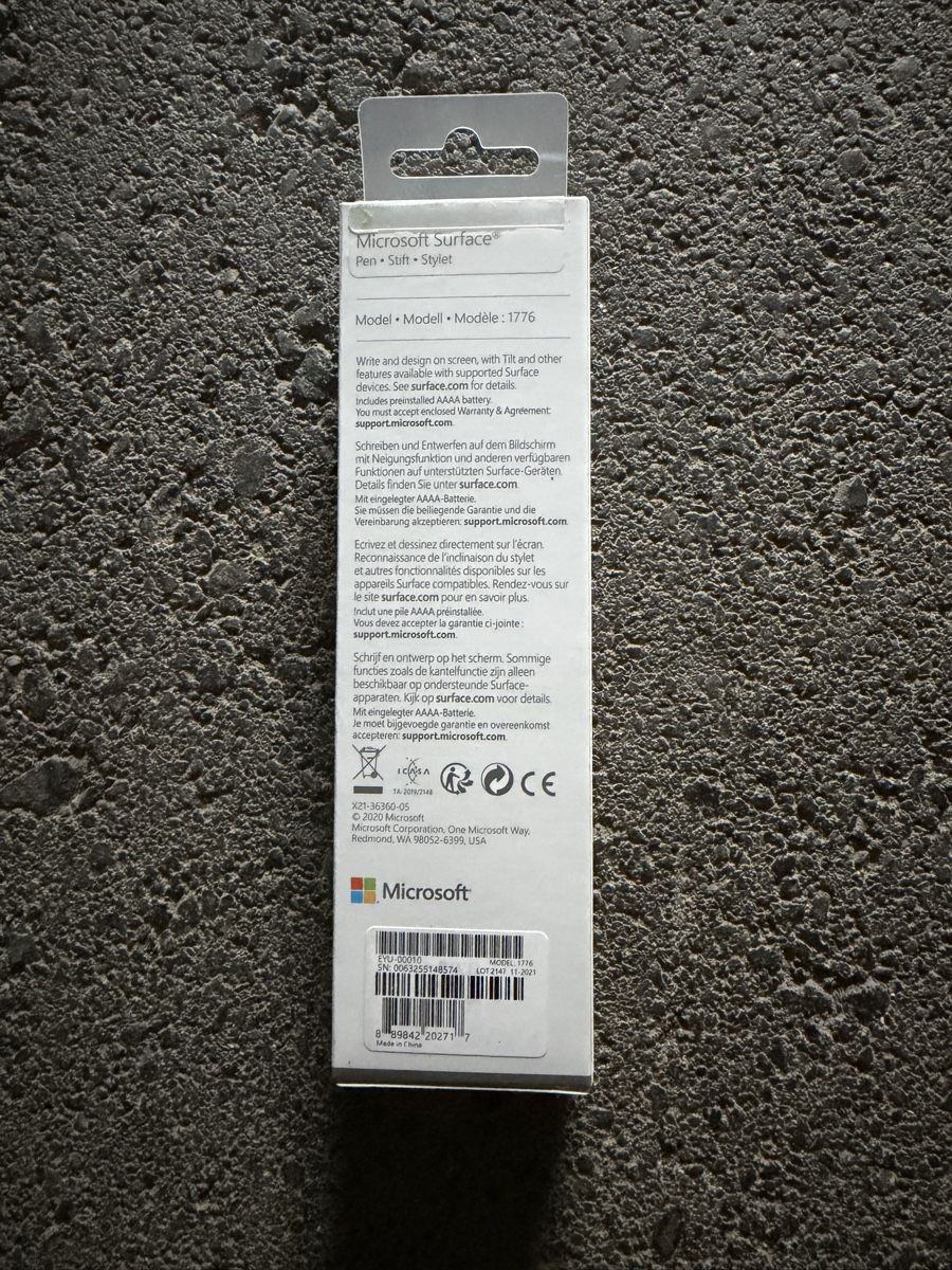 Microsoft Stifte & Marker: Microsoft Surface Pen Model 1776 – NEU/OVP, Silber – Neu und originalverpackt aus Domat/Ems von Nano_d9hy 1