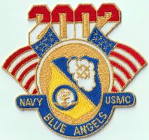 2002 Navy Blue Angels USMC gold Schrift ohne Klett Stoff.