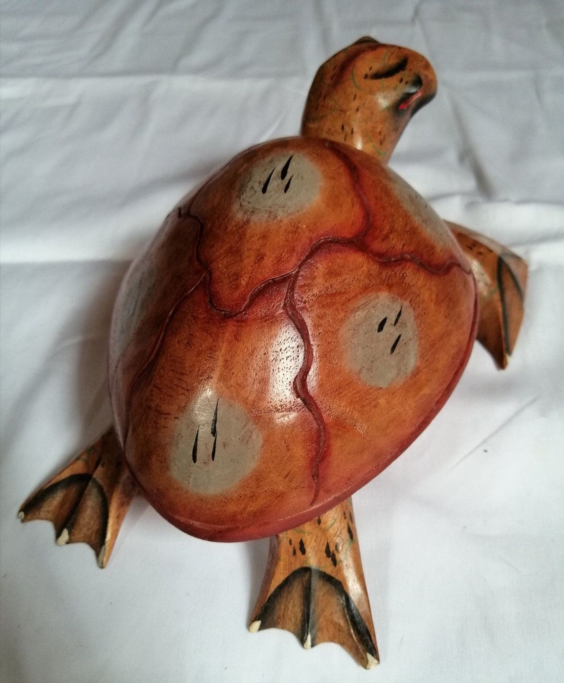 Sculture & Statue: Holz Objekt geschnitzte Schildkröte / Dose 80er-Jahre – Usato da Oberriet SG venduto da Atir47