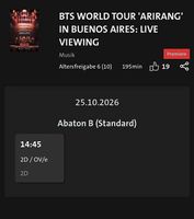 BTS Live - Zürich Abaton 25.10. 14;45 Uhr