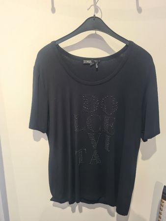 T-Shirt Via Appia Schwarz Grösse 44 mit Strass