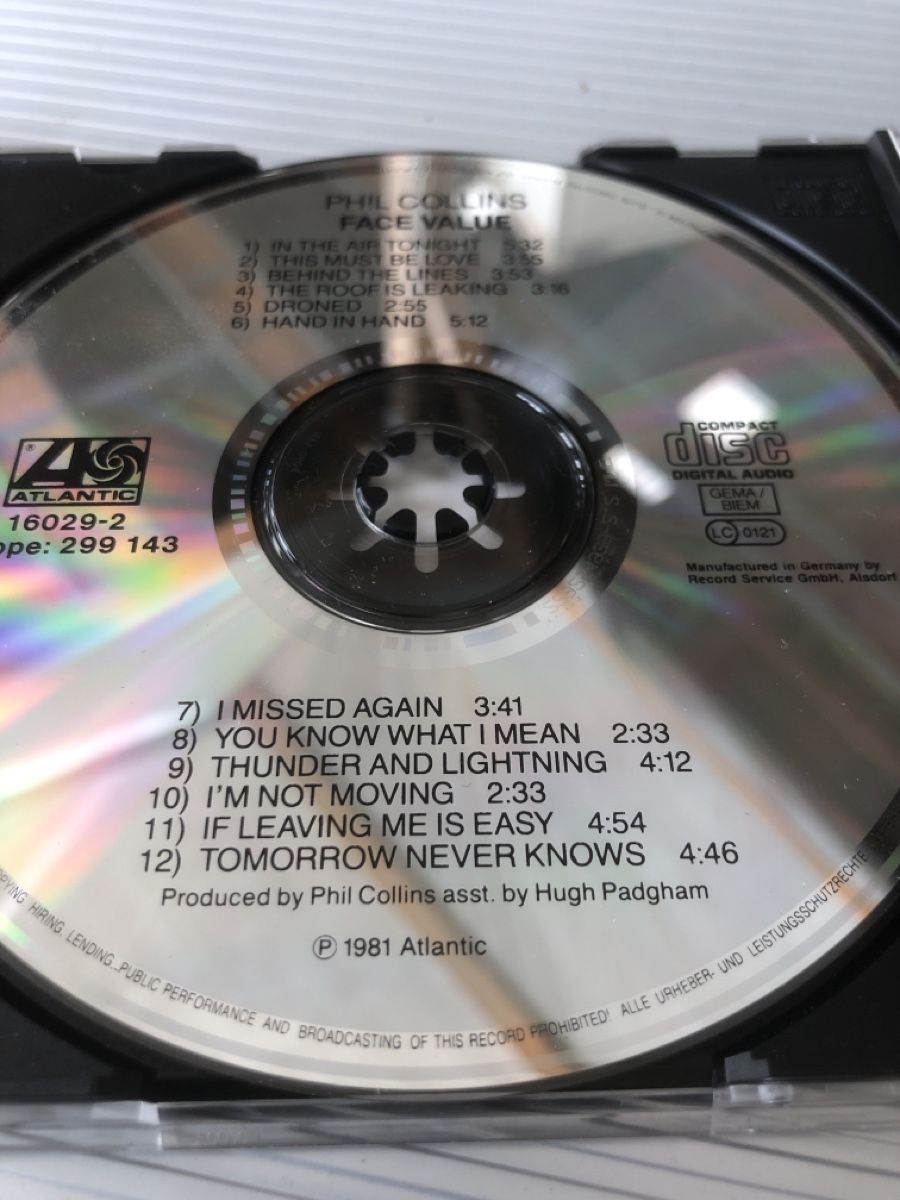 CD: Phil Collins - Face Value - CD – Usato da Flaach venduto da rubo7 1