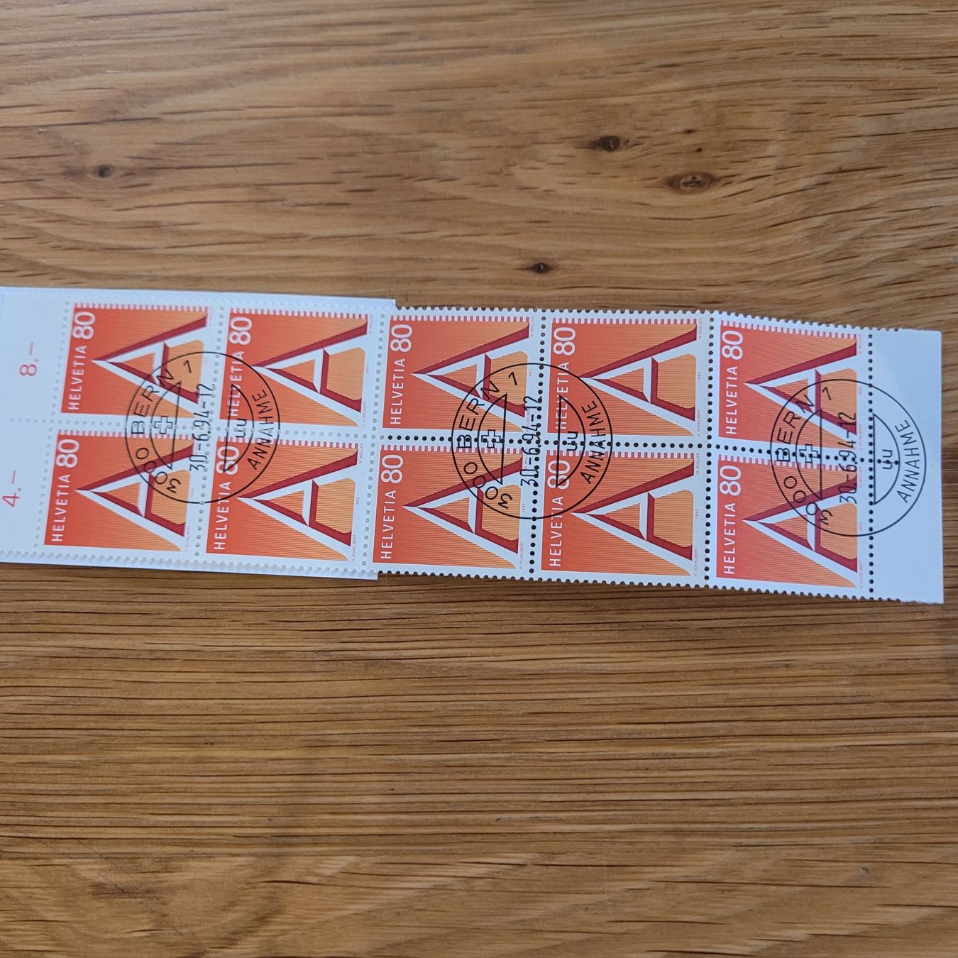 Alle Briefmarken: Markenheftchen Carnet De Timbre Bern 1994 – Gebraucht aus Biel/Bienne von Destockweb 1