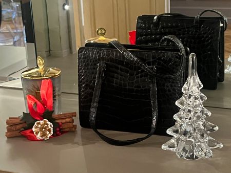 Sac vintage noir années 50-60